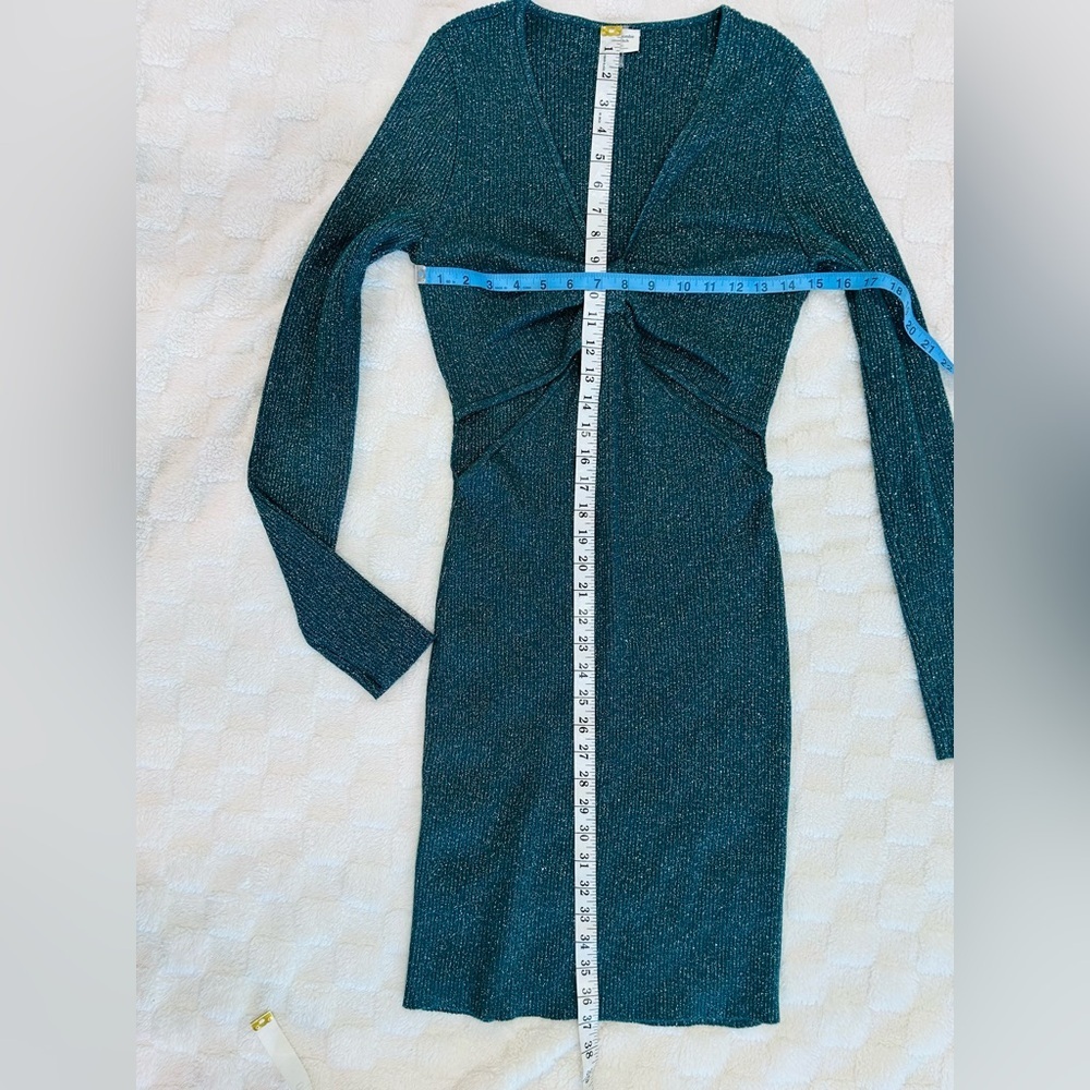 Abercrombie & Fitch Elegant Teal Long Sleeve Dress - Picture 12 of 12